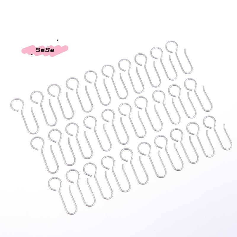 S-30Pcs Handy Curtain Accessories Metal Curtain Track Install Hooks S Shaped Metal Ceiling Shower Curtain Decoration Hooks