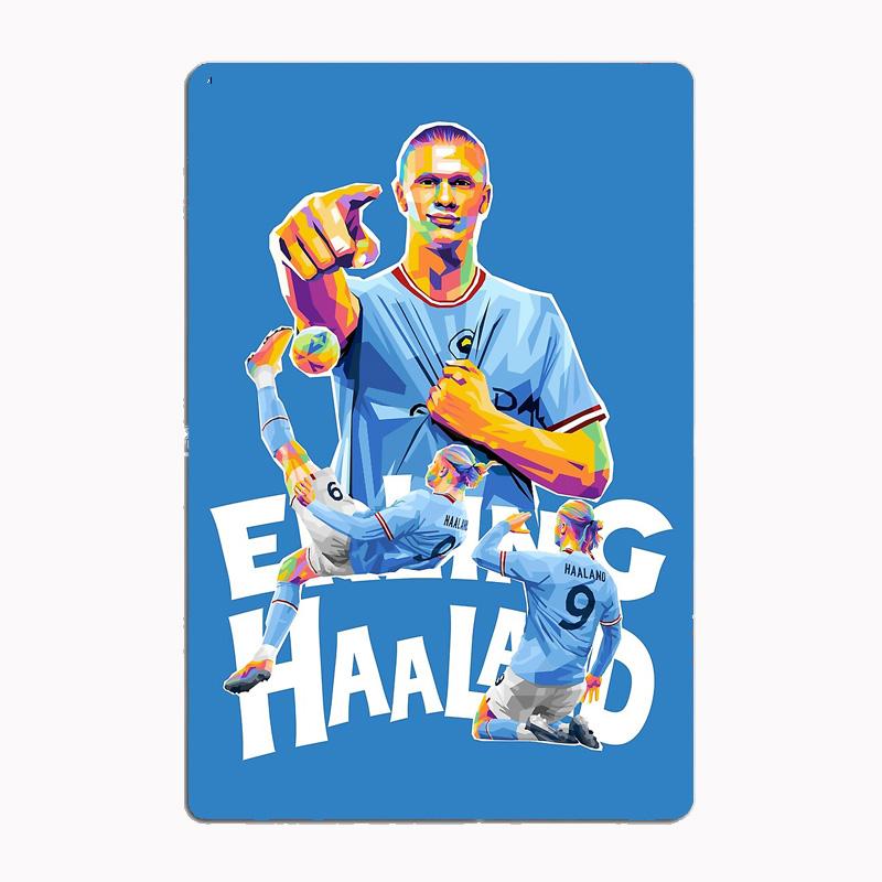 

Erling Haaland Full Wpap Pop Art Poster Metal Plaque Poster Club Home Bar Cave Classic Plaques Tin Sign Room Wall Decor 20x30cm（7.8x11.8inch）