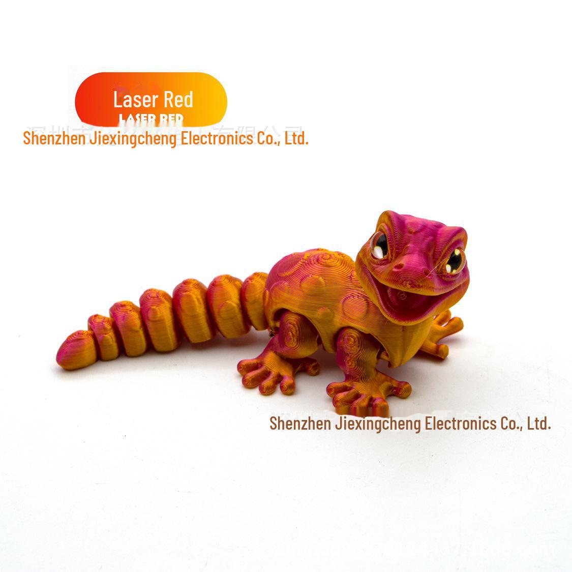 

3D-друкована різнокольорова міні-іграшка-хамелеон-гекон із імітацією очей