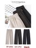 Extra-Size Women's Plus Velvet Wide-Leg Pants for Autumn and Winter, Middle-Aged and Elderly