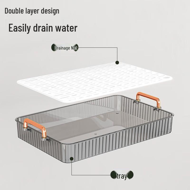 CAIZHI Double-Layer Drainage Tea Tray