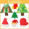 Brinquedos Pop It de Silicone Vibrantes de Natal Tamanho Grande Para Diversão Relaxante Apresentando Adorável Papai Noel e Formatos Alegres de Árvore de Natal