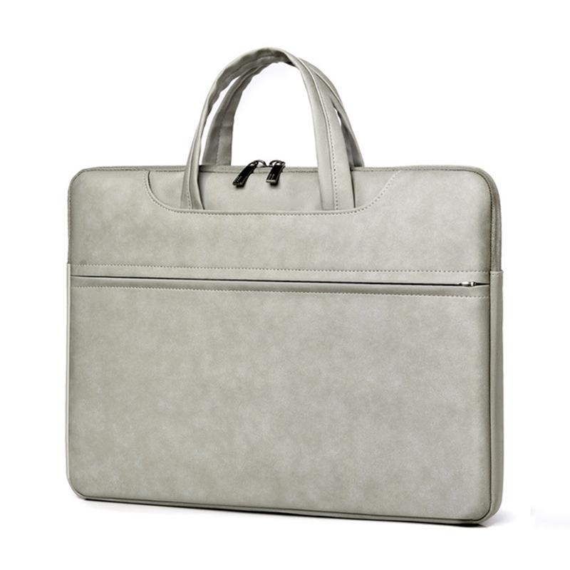 Sacoche pour ordinateur portable en cuir PU pour femmes 13 14 15,6 pouces pour Macbook Air Housse antichoc Mallette de transport pour ordinateur portable Sacs à main 13 Inch