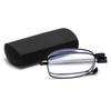 Unisex Foldable Reading Glasses for Presbyopia Stylish Comfortable Spring Hinge Computer Screen Friendly with Protective Case