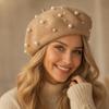 Retro Winter Wool Berets Hat Warm Felt Berets Fashion Plain Cap  Lady