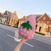 Strawberry Adorable Children Canvas Mini Purse Zipper Storage Activities Travel