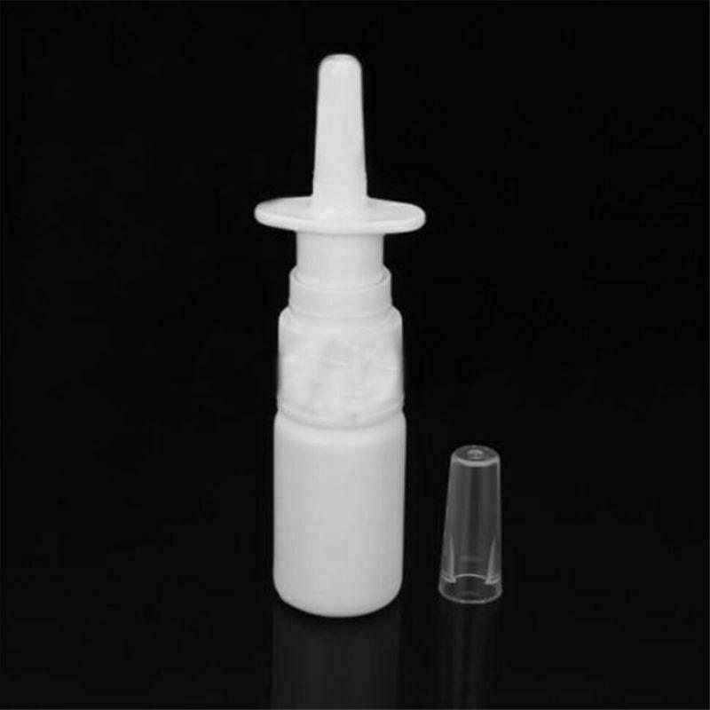 5-20ml Portable Empty Plastic White Nasal Pump Spray Bottles Sprayer Mist Nose Refillable
