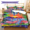 Flamingo Pattern Bedding Quilt Set Quilt Cover Pillowcase Home Decoration Birthday Gift (1 * Duvet Cover + 2 * Pillowcase, Without Core)