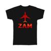 Gift T-Shirt : Philippines Zamboanga Airport ZAM Travel Airline Pilot AIRPORT