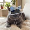 Breathable Dog Sunscreen Hat Adjustable UV Protection Cat Sunshade Cap with Ear Holes Colorful Print Dog Visor Hats Travel Use