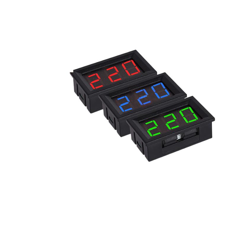 

220V/380V Two-Wire AC Voltmeter | Industrial LED Display Voltage Tester | Electrical Measuring Instrument Red