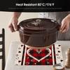 Hearts Vinyl Valentine's Day Placemats Set of 4, 12x18 Inch Wipeable Non-Slip PVC Place Mats for Party Kitchen Dining Decor