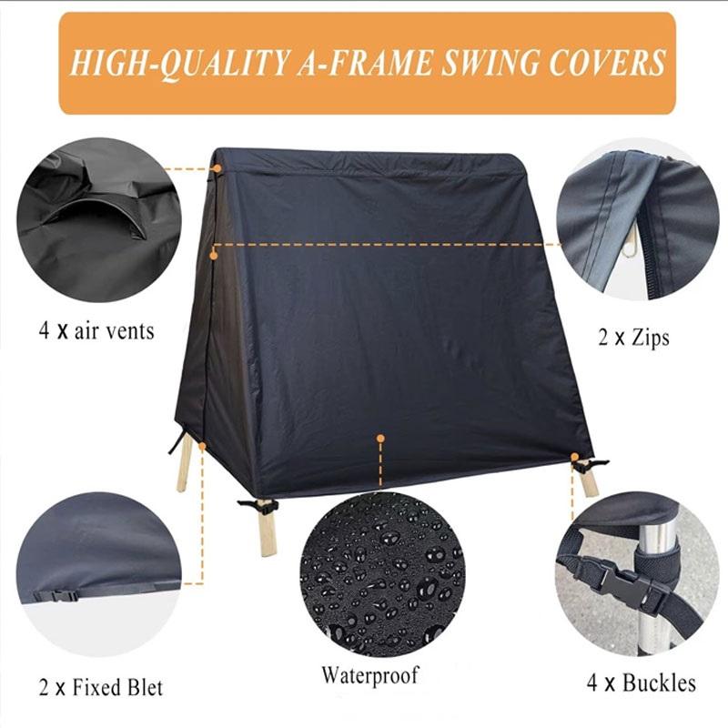 Outdoor A-Frame Hanging Rocking Chair Cover Anti UV Sunshade Garden Patio Swing Chair Waterproof Rattan Seat Furniture Cover