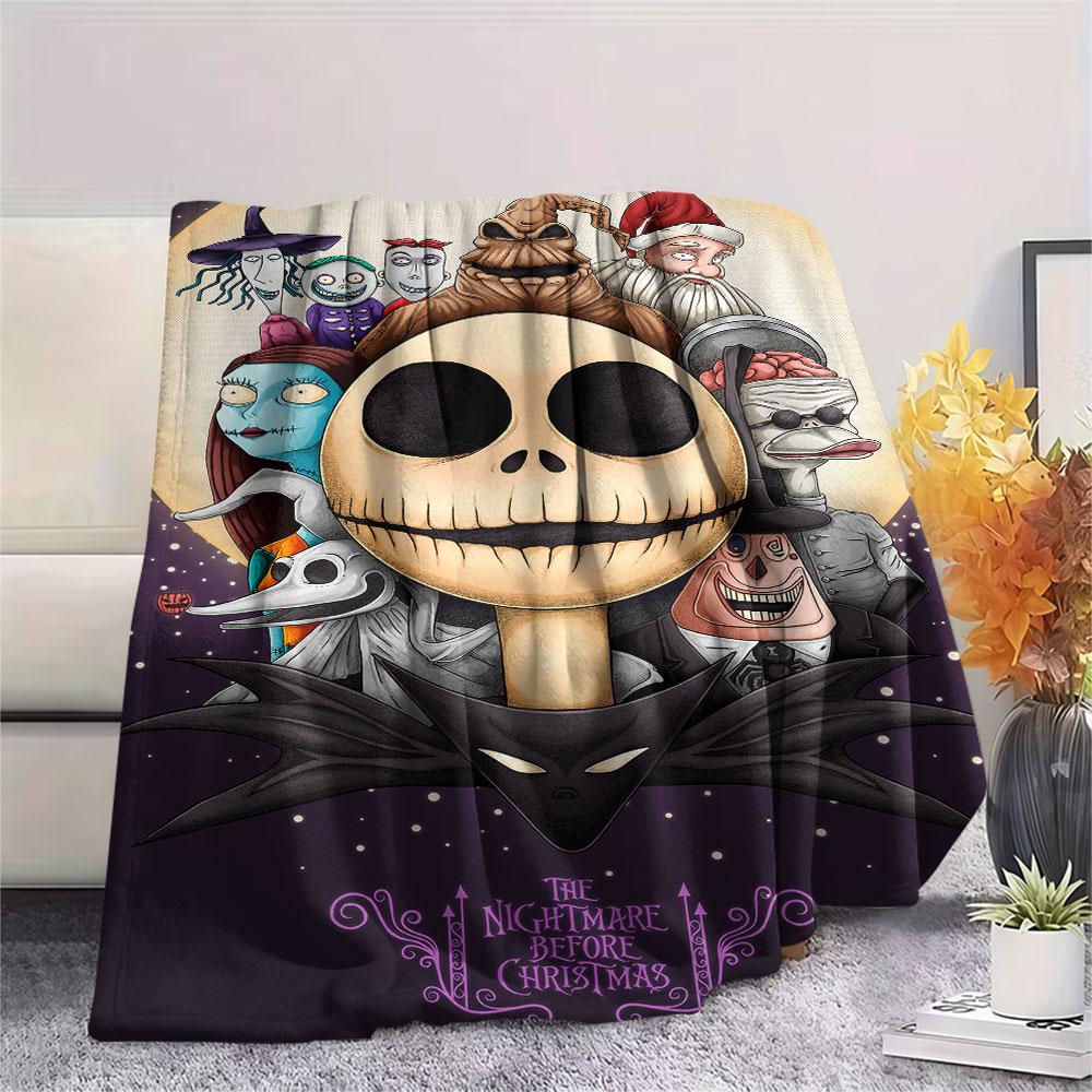 Nightmare Before Christmas printing Flannel Blanket Bedroom Sofa Camping Warm blanket Gifts for family and friends-MJ020