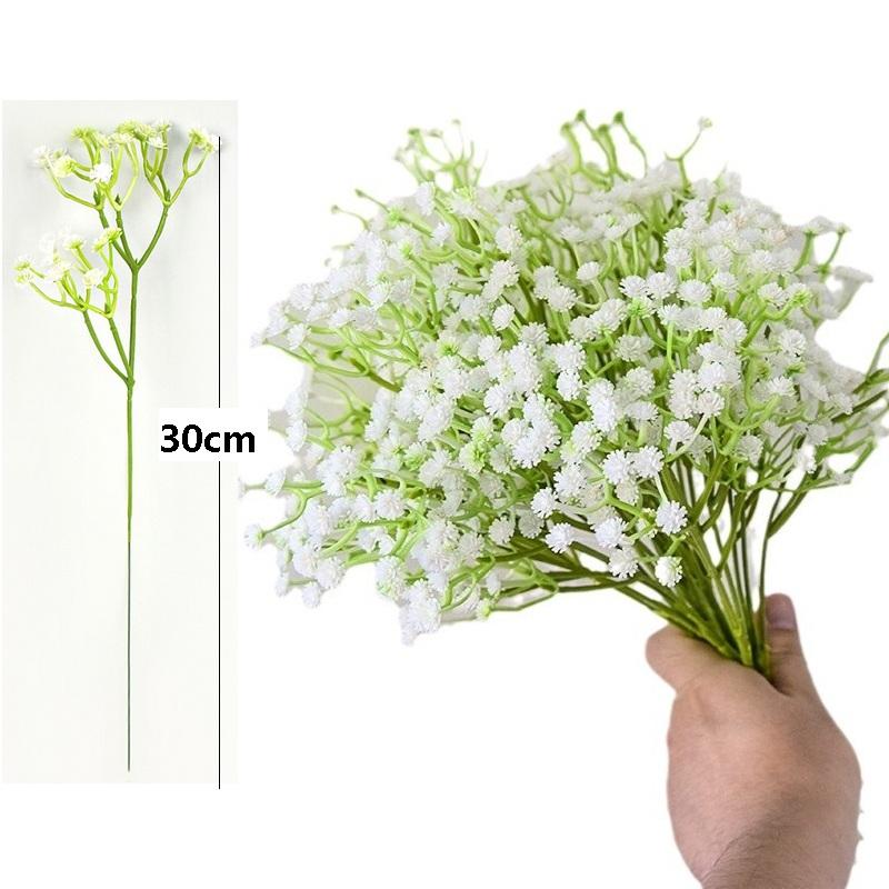 10/15pcs Artificial Flowers Mixed Artificial Oval Eucalyptus Leaves Vase Floral Wreath Bouquets Wedding Greenery Decoration