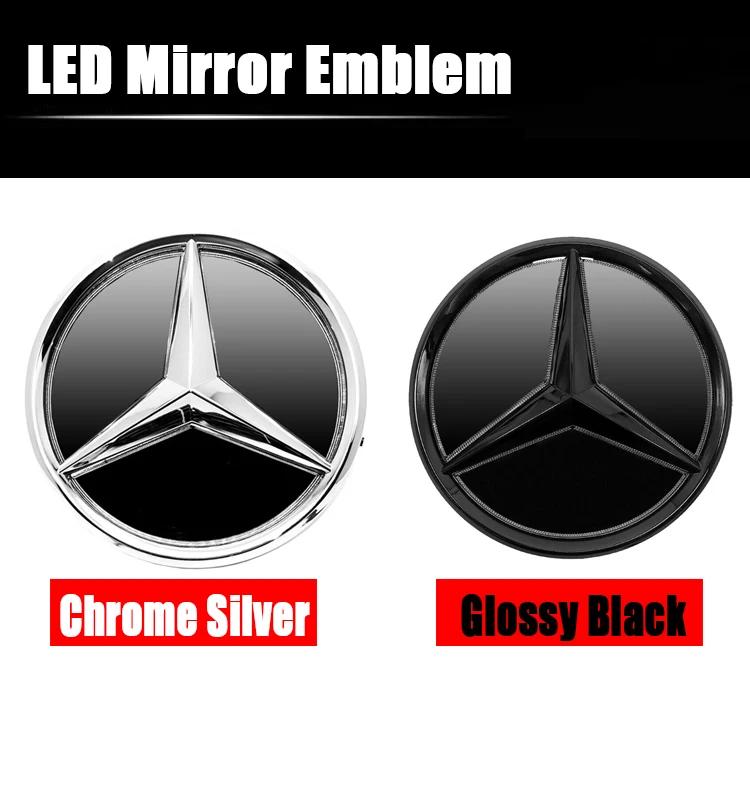 Star Badge Car Front Grill LED Emblem Light For Mercedes Benz CLS W218 W205 W176 W212 W117 W207 W166 3D Mirror Logo SB5