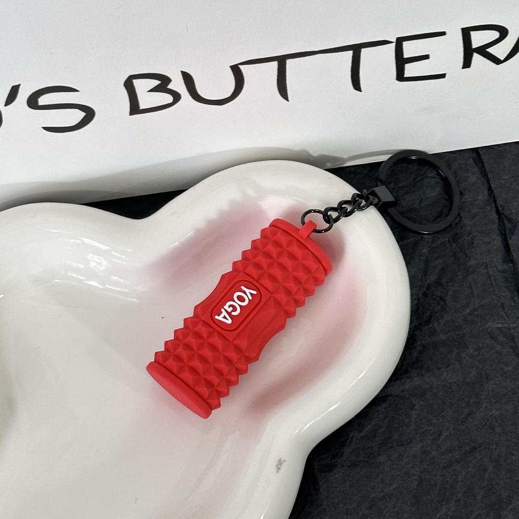 Miu Series Dumbbell Plate Keychain: Trendy Fitness Accessory & Sports Jewelry Gift