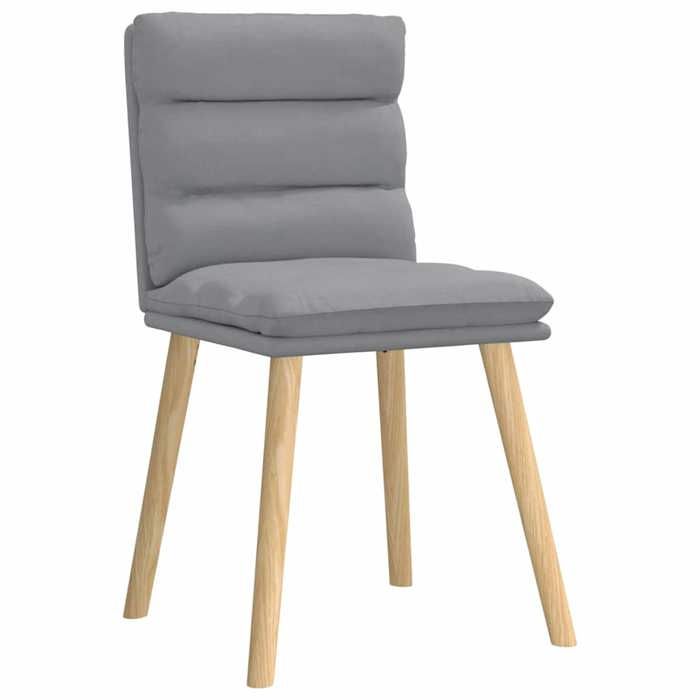 VidaXL Chaises à manger lot de 2 gris clair tissu, chaise, chaise de salon, chaise d'accent, chaise de cuisine, siège de 4101293