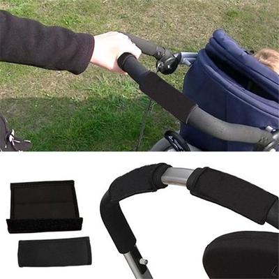 2 Stück/Paar Neue Baby Kinderwagen Zubehör Kinderwagen Vordere Griff Kinderwagen Schwarz Neopren Klettverschluss Stoßstange Abdeckung