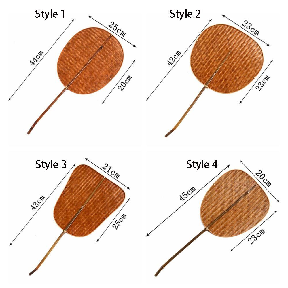 Handmade Bamboo Woven Fan Classical Hand Cranked Fan Chinese Style Circular Fan  Photography Prop