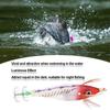 Fishing Squid Jigs Bait Squid Jig Hook Hard Fishing Lure with Luminous Effect for Ocean Boat River Pond FishingRed Head White Stripe Body