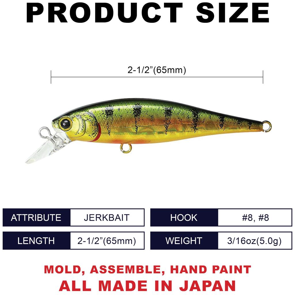 Lucky Craft Pointer 65 Freeze Aurora Gold Northern Fishing Lure Minnow [Bee 65SP] (884 Perch)