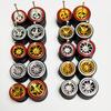 10 Sets 10.8mm 12.8mm 1/64 Alloy Car Staggered Wheels Front Small Rear Large Wheel Progressive Drag Tires Advan for Hot Wheel