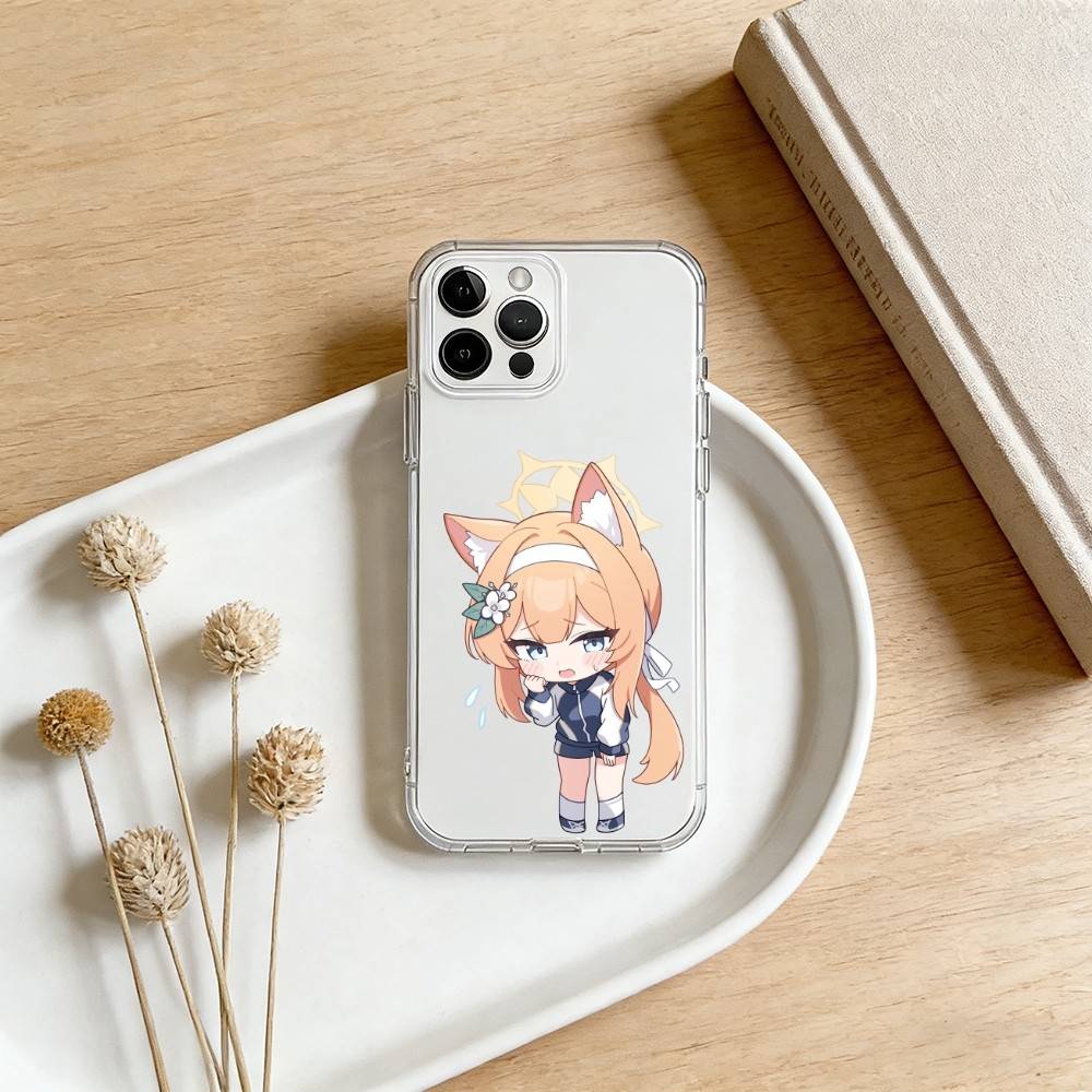 Iochi Mari Cute Blue Archive Phone Case For iPhone 17 16 15 14 13 12 11 Mini Pro Max Plus Transparent Cover