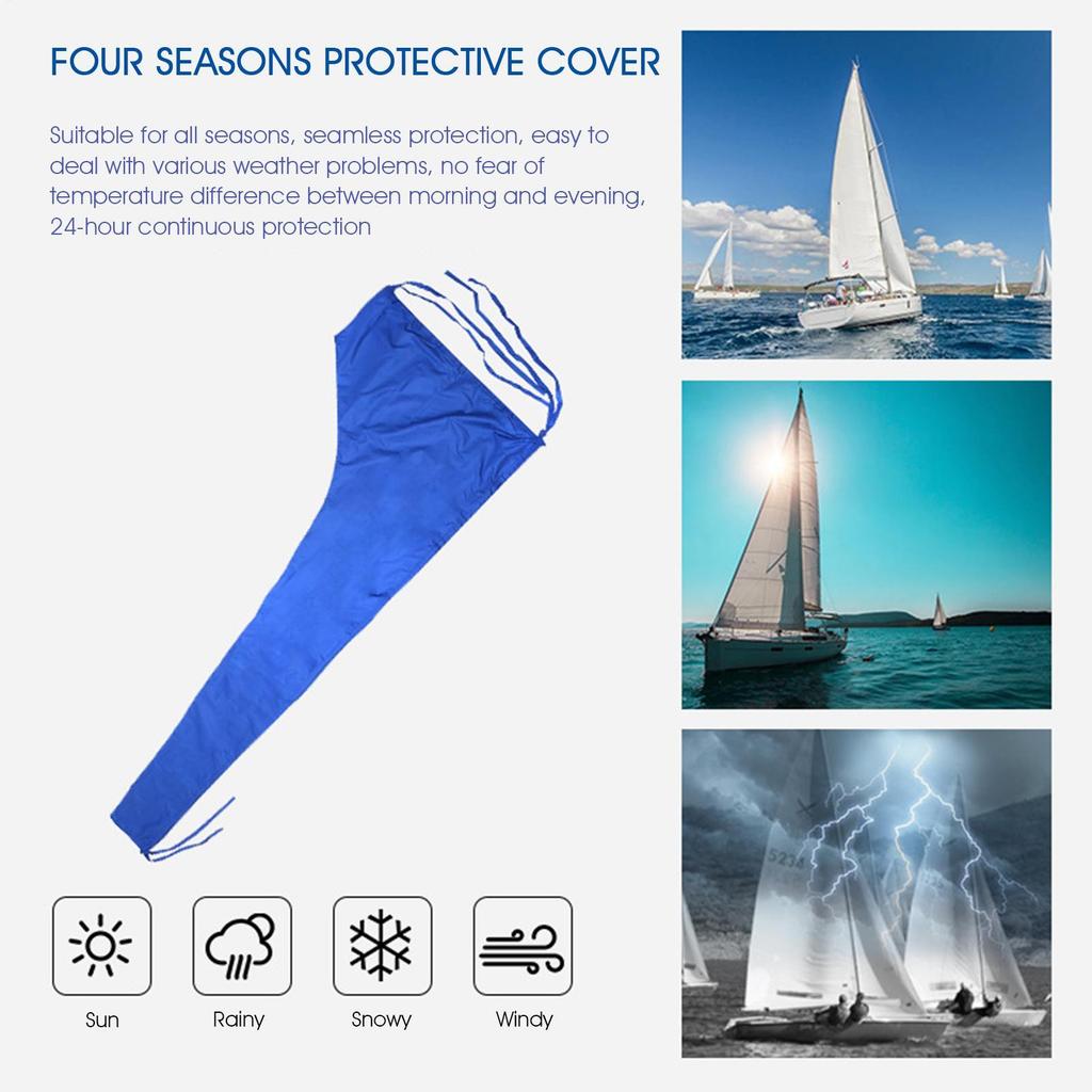 Mainsail Boom Cover Boat Sail Cover Boom Sail Cover Waterproof Anti UV Sunshade Boom Sail Cover Dust Cover