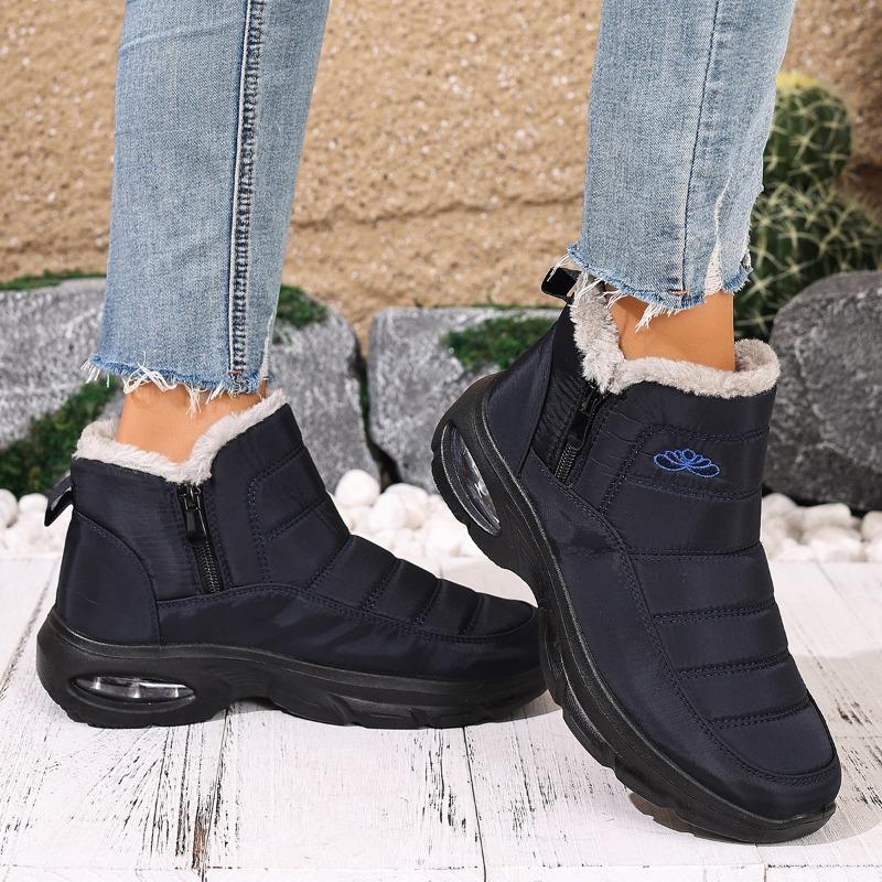 Cotton shoes women's new large size air cushion snow boots outdoor cold-proof men's and women's velvet thickened cotton boots