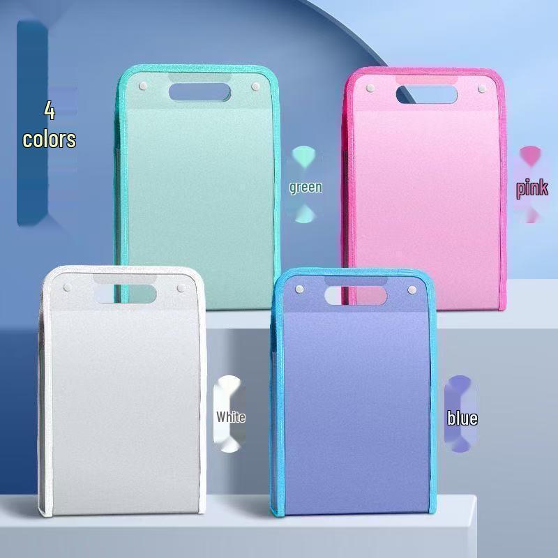 A4 Handheld Multi-Layer Accordion Folder for Students - Large Capacity, High-Value Classification Storage Bag.
