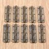 DRELD 10 Stück oder 2 Stück Antik-Bronze Schrank Holz Schmuckschatulle Geschenk Weinkiste Retro Dekor Möbel Lange Scharniere 6 Löcher 51*16mm