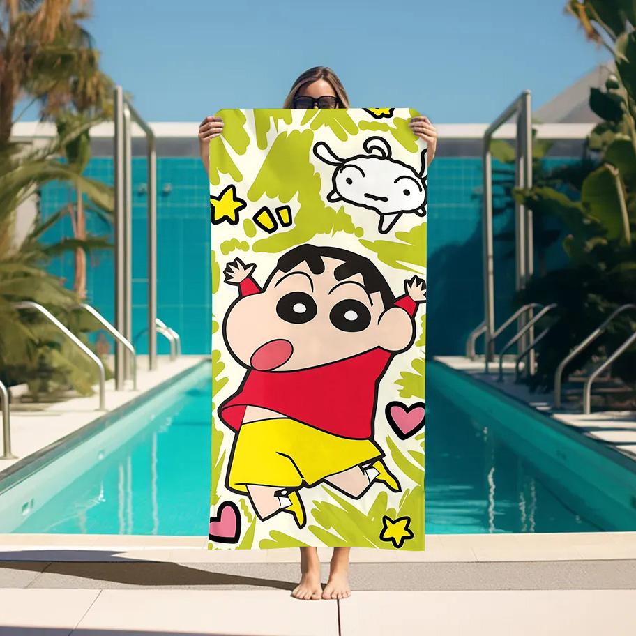Large Bath Towel C-Crayon Shin-chans Turban for Hair Drying Spa Sauna Quick Drying Towels Bathroom Bathroom Set Accessories Home