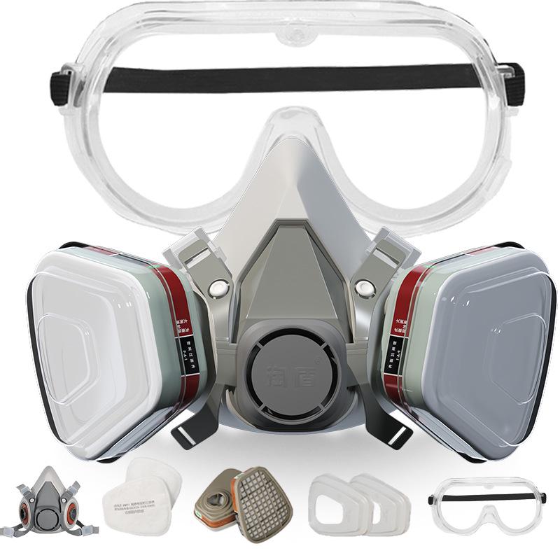 Toxic Smoke Half-Face Mask for Pesticide, Spray Paint, Chemical, Dustproof, and Firefighting Protection