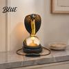Kristallkugel Lampe Schlangenförmige Schreibtischlampe Harz LED Tischleuchte mit RGB Farbwechsel Dekor Faux für Schlafzimmer Büro Gaming-Raum Nische Zuhause