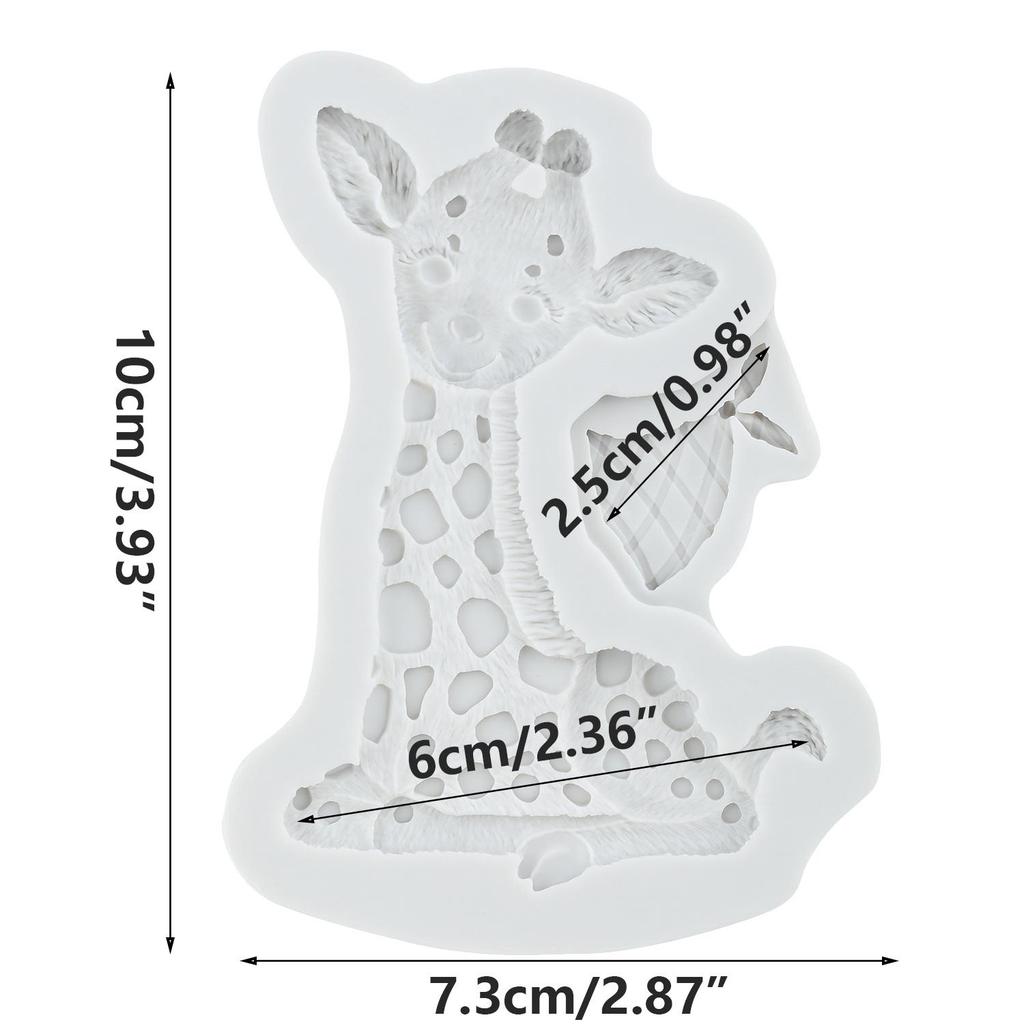 Giraffe Silicone Mold Giraffe Fondant Molds Cake Decorating Tools Cupcake Topper Candy Sugar Craft Gum Paste Polymer Clay