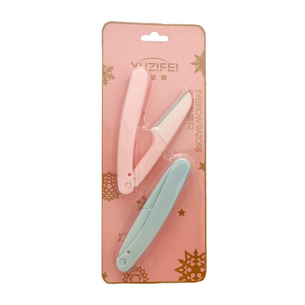 Beginner's Folding Eyebrow Razor Set with Protective Net and Anti-Scratch Safety Design