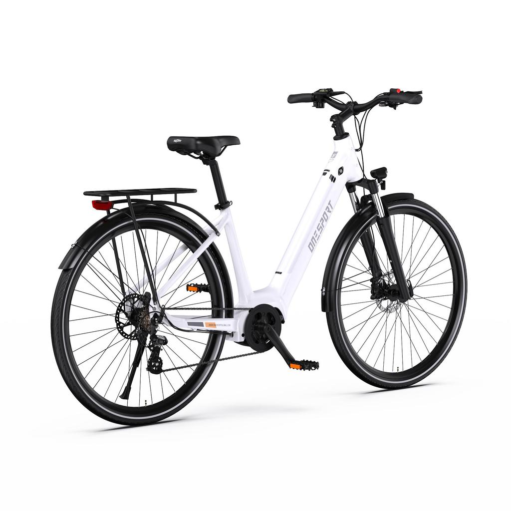 ONESPORT OT07 Electric Bike for Adults, 250W Mid-Drive Motor, 36V 14AH Battery, 90-110km Range, 25km/h City E-Bike