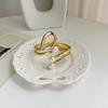Jewelry Wide Cuff Bangles Metal Curtain Buckle Punk Pearl Geometric Bracelet  Women