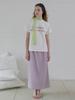 Elssibeui Shirred Waist Midi Skirt_Light Purple