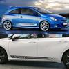 Pegatinas de Rayas Laterales para Coche Rayas Deportivas Calcomanía de Vinilo Para Vauxhall Corsa D C VXR Sri Van Decoración de Tuning Automotriz Pegatinas Accesorios