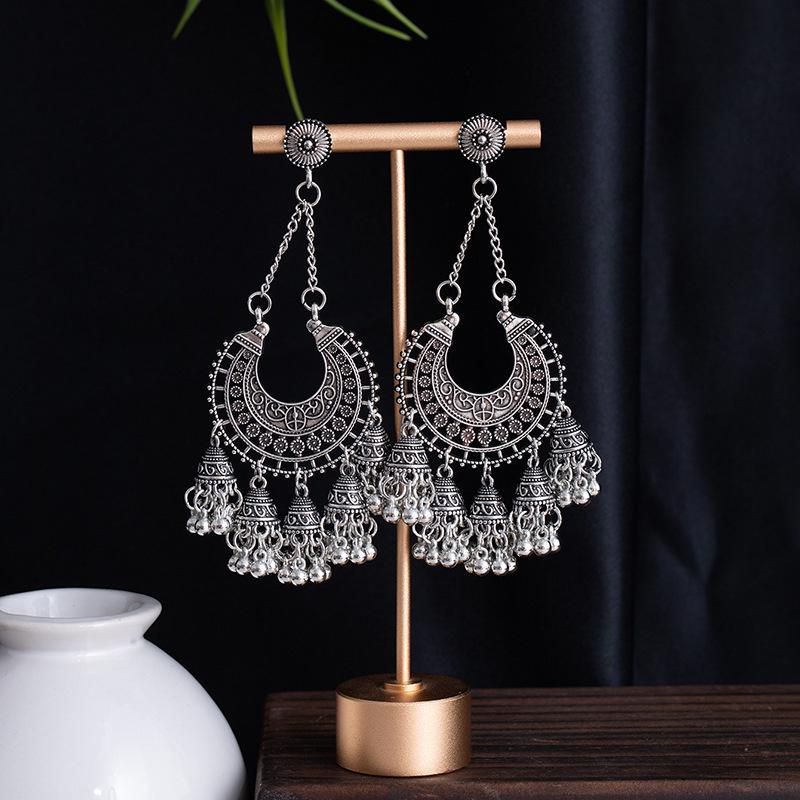 Retro Ethnic Bell Earrings: Unique Cross-border Design for Women