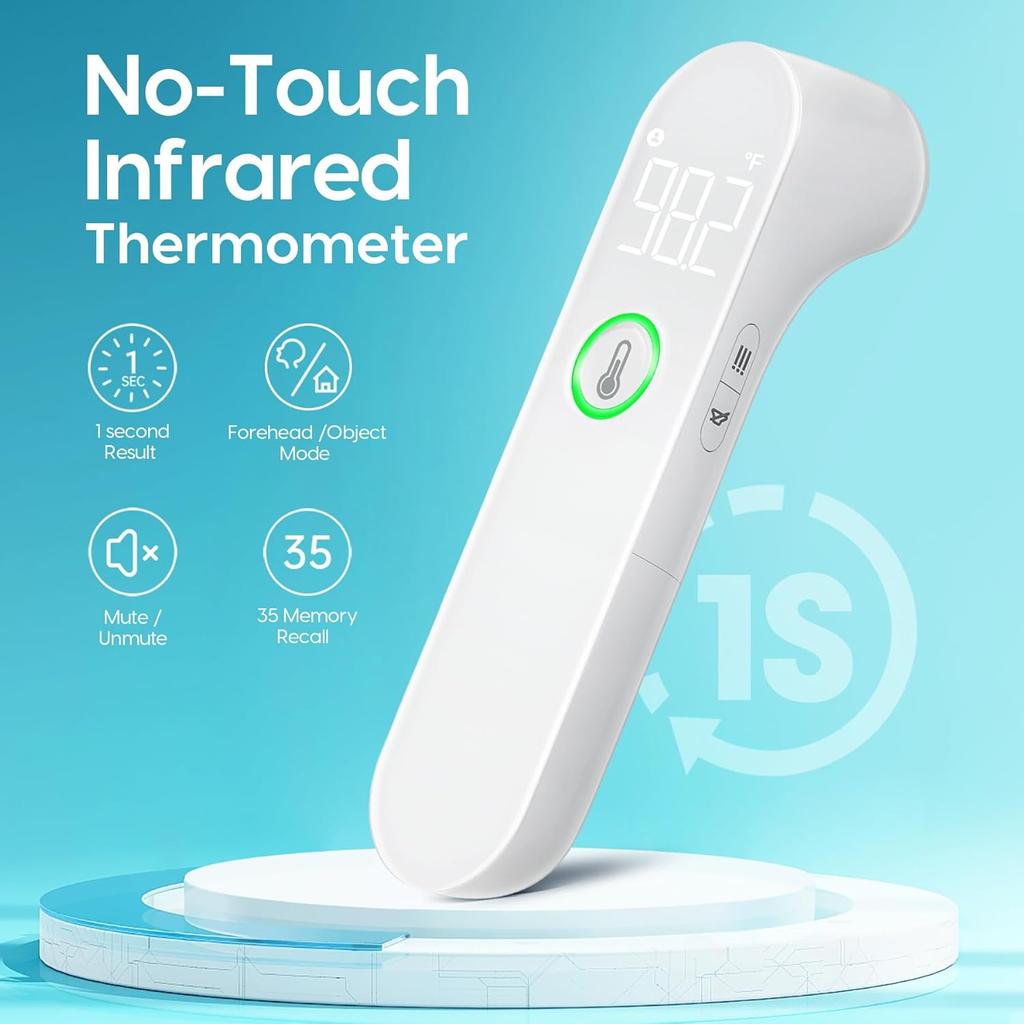 Thermometer for Adults and Kids, Fast Accurate Baby Thermometer, FSA HSA Eligible, Fever Alarm & Mute Mode, Baby Essentials