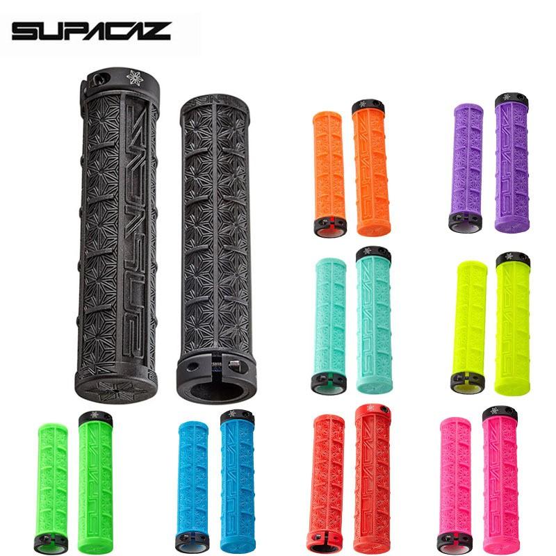Supacaz Chrysanthemum Handlebar Grips Mountain Bike Silicone Shock Absorbing Lock-on Grip Set