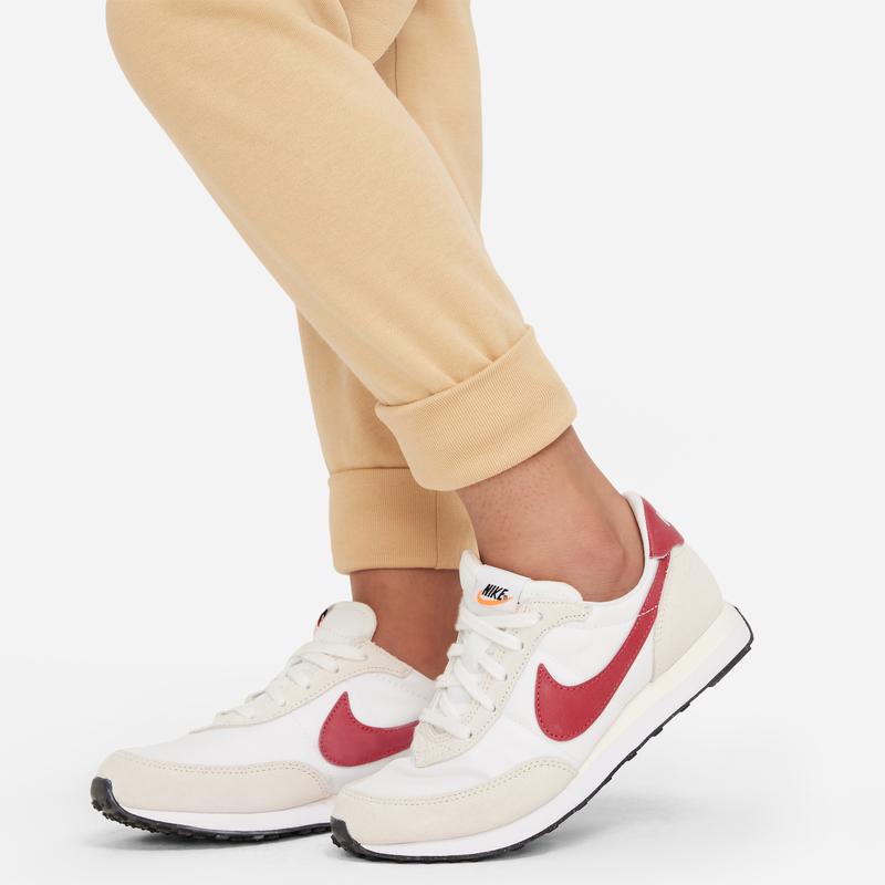 Nike Logo Print Fleece Sweatshirt And Jogger Set Kids Activewear Yellow FD5014-252