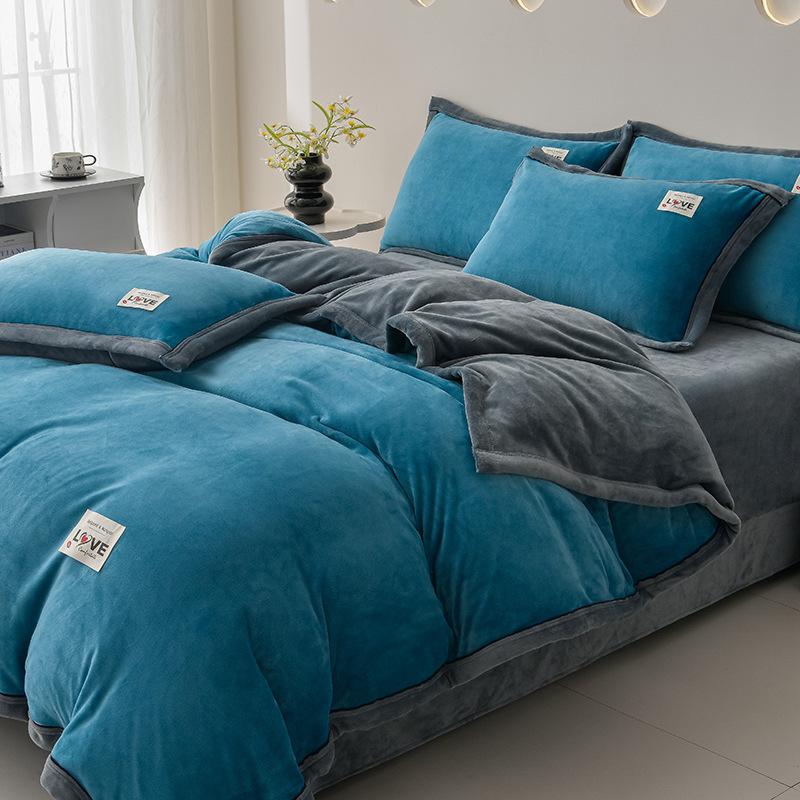 Four-Piece Set Of High-Gram Milk Fleece,4-Pcs Set Of Thickened Milk Fleece,4-Pcs Set Of Maternal And Infant Grade Farley Fleece, Class A