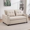 Two-Seater Pull-Out Sofa Bed - Beige