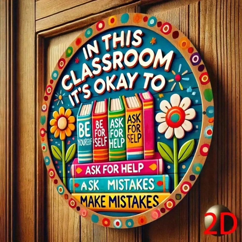 

Vintage Classroom Rules Metal Sign Teacher Office Decor Retro School Wall Art Educational Gift 20x20