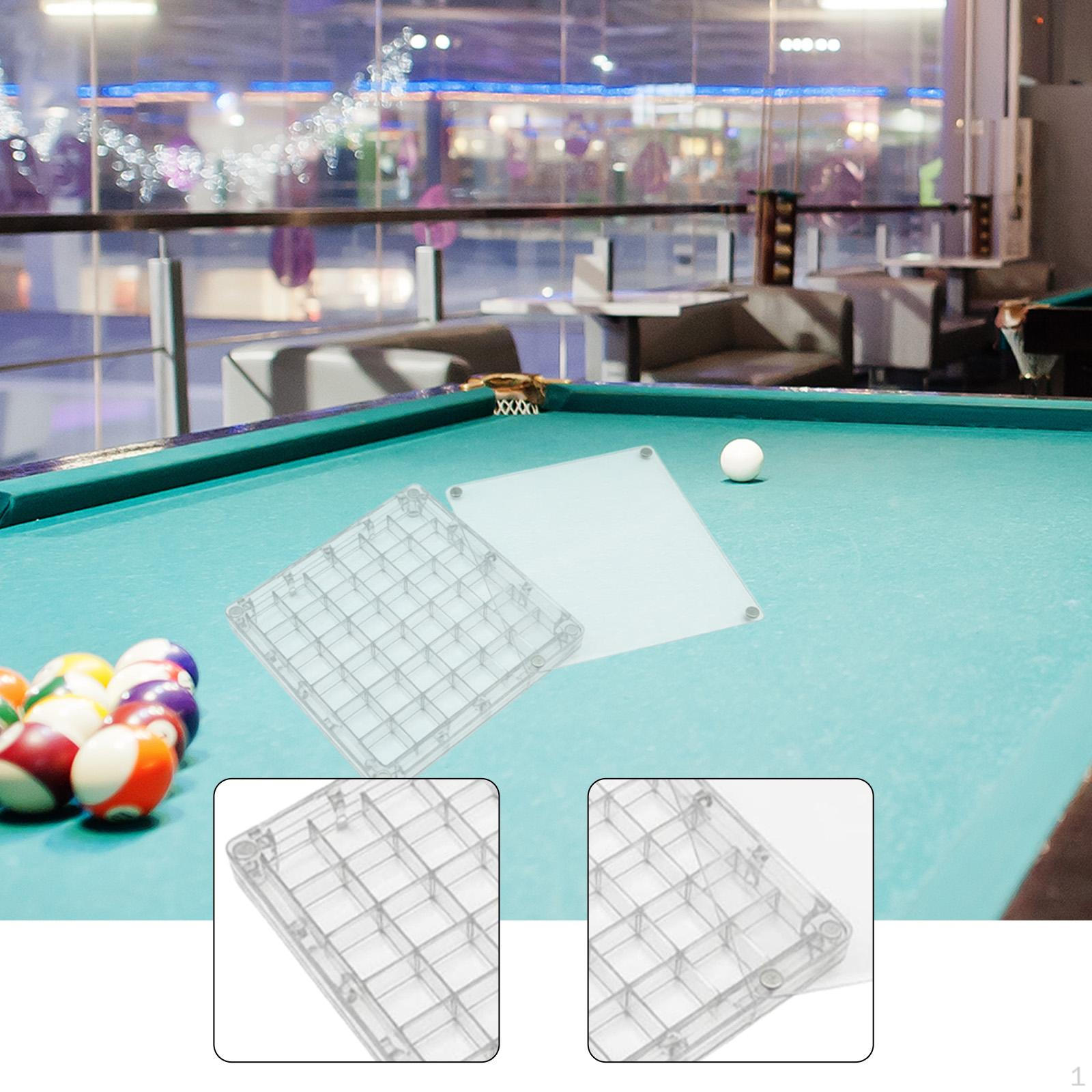 

Pool Tip Storage Box 36 Compartments Acrylic Container Billiard Cue