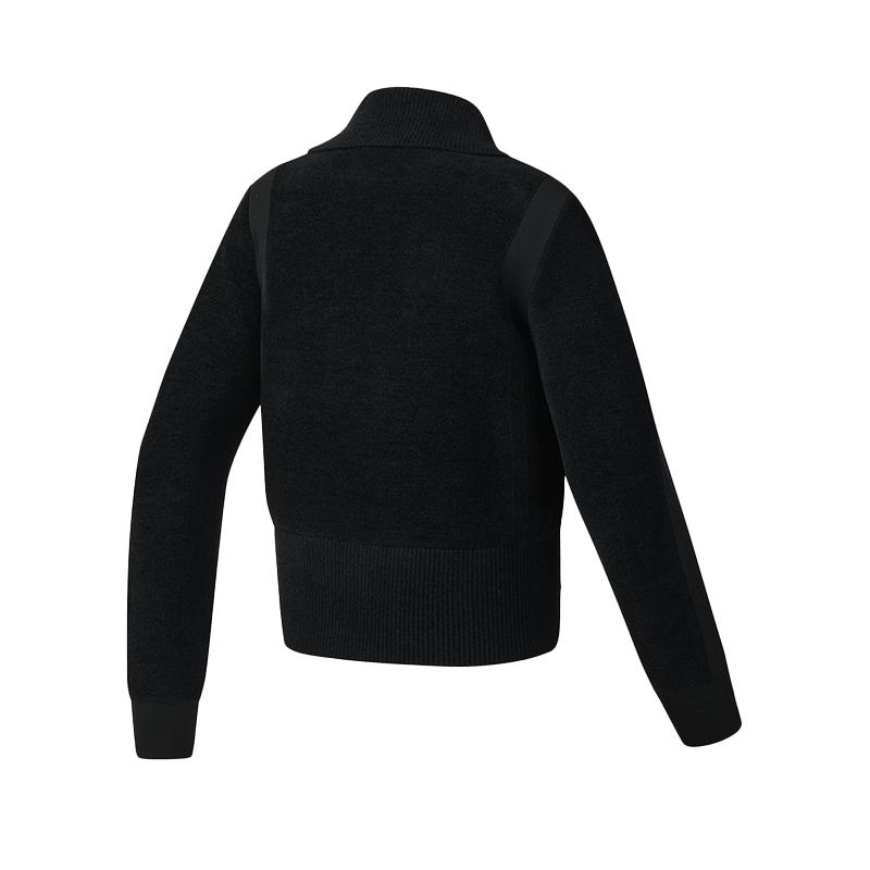 FILA Golf Series Fashion Classic Casual Sports Comfortable Versatile Soft Polo Knit Sweater Women tops Deep-Black A11W545417FBK